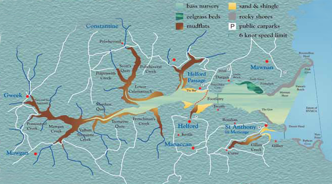Habitat map of the Helford River